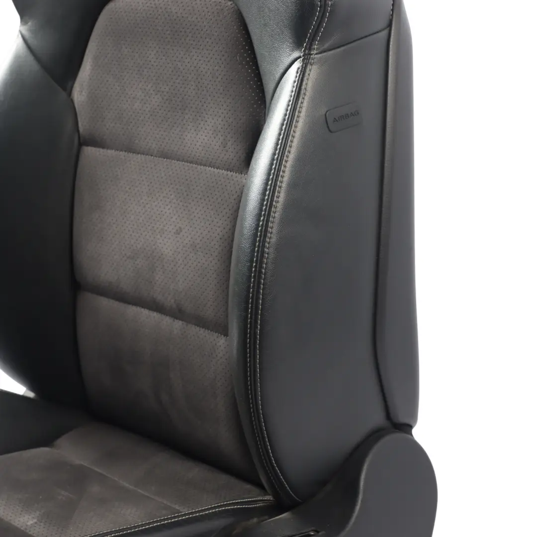 Audi A6 C6 Sport Seat Front Heated Electric Left N/S Leather Alcantara Black