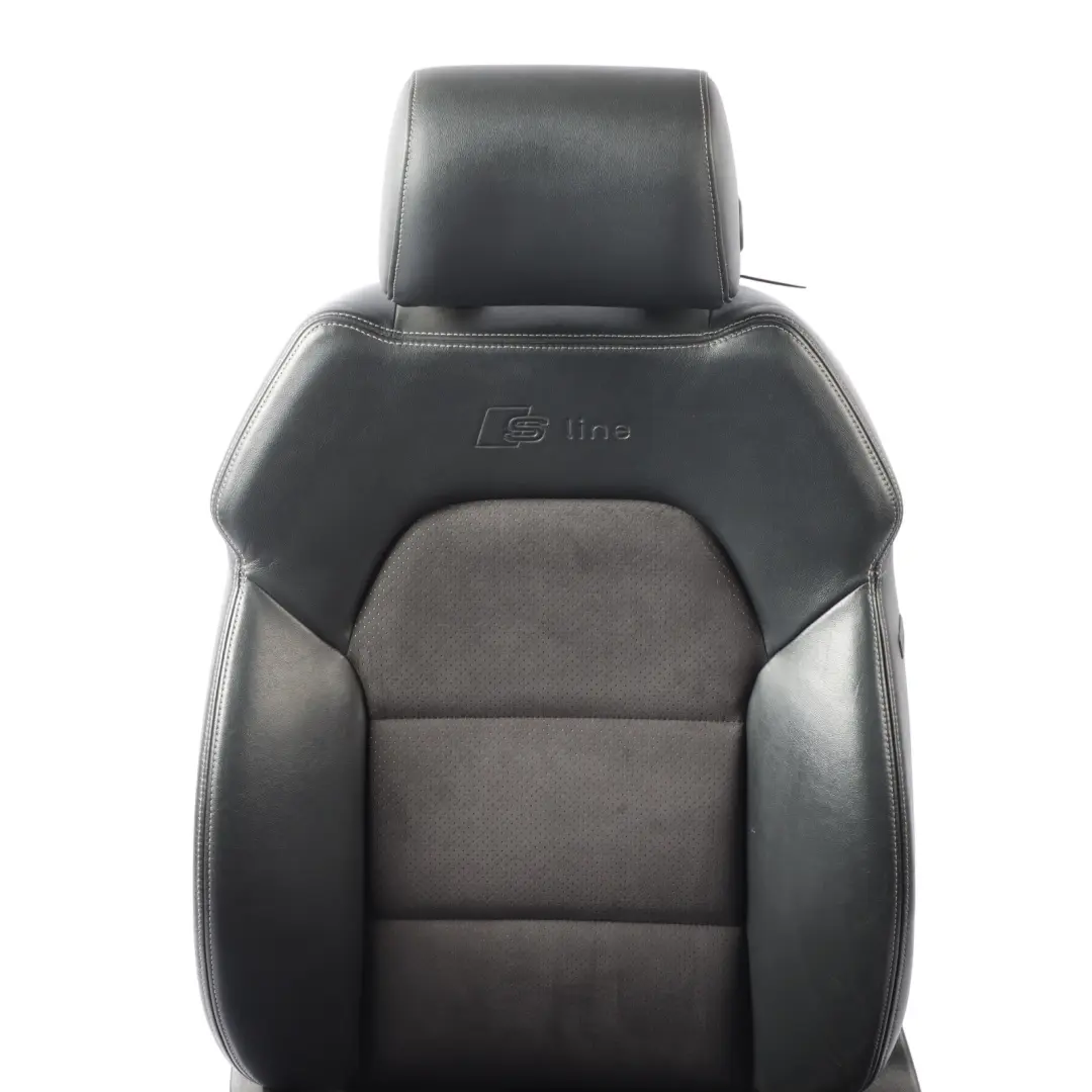 Audi A6 C6 Sport Seat Front Heated Electric Left N/S Leather Alcantara Black