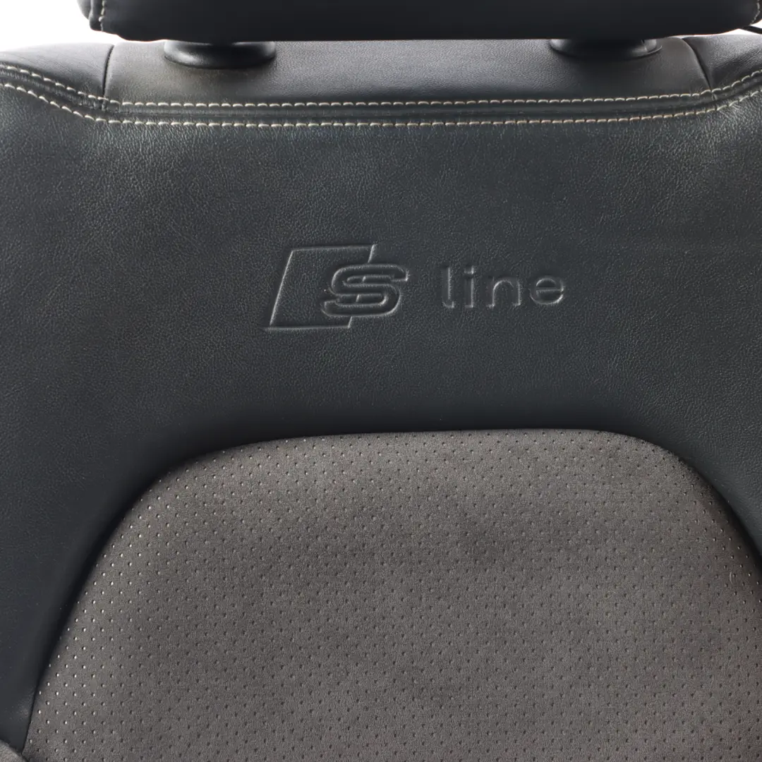 Audi A6 C6 Sport Seat Front Heated Electric Left N/S Leather Alcantara Black
