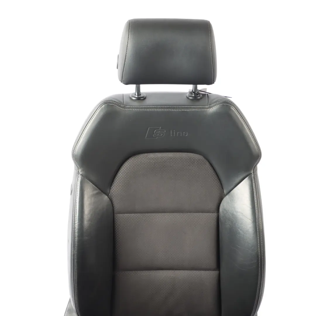 Audi A6 C6 Sport Seat Front Heated Electric Right O/S Leather Alcantara Black