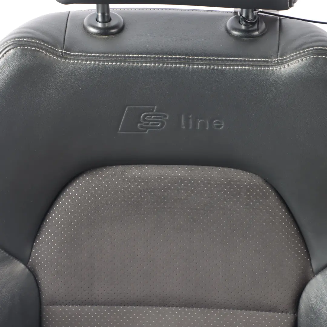 Audi A6 C6 Sport Seat Front Heated Electric Right O/S Leather Alcantara Black