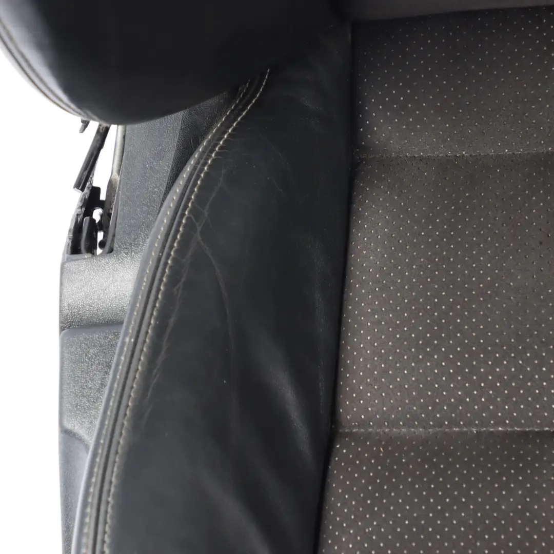Audi A6 C6 Sport Seat Front Heated Electric Right O/S Leather Alcantara Black