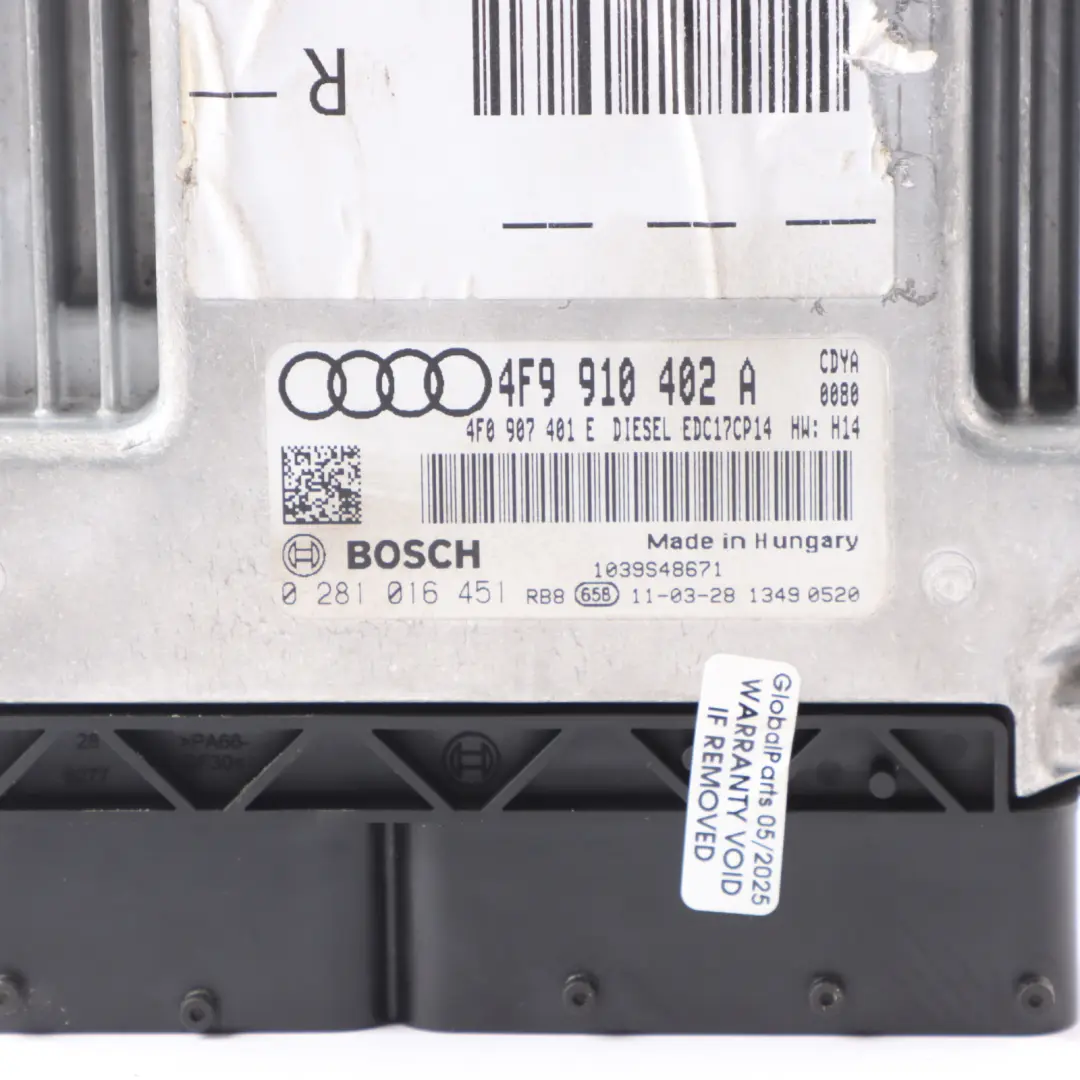 Audi A6 C6 3.0 TDI 240HP CDYA Quattro Engine Module ECU Kit 4F9910402A Automatic