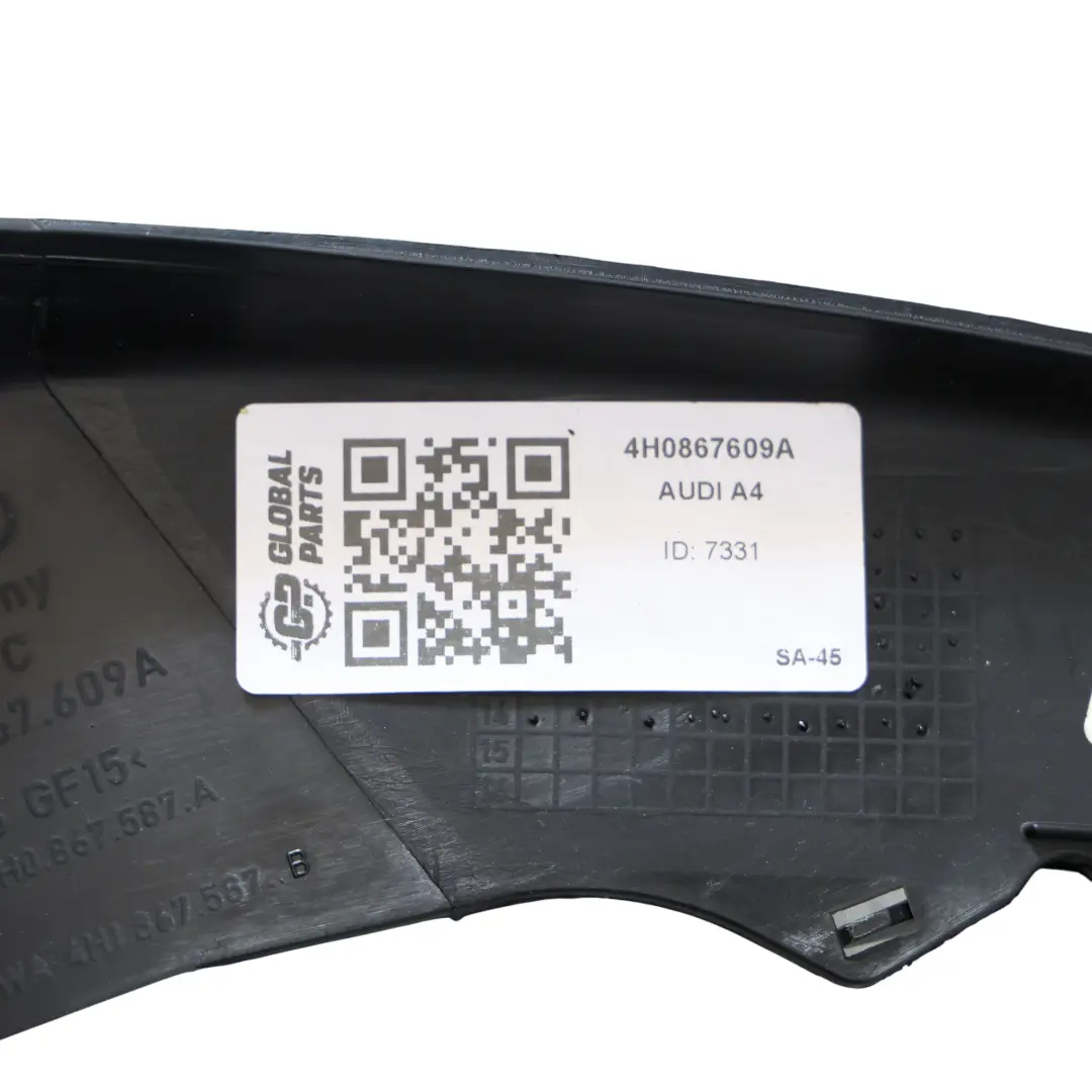 A8L D4 4H Door Window Guide Frame Gasket Seal Front Left N/S Audi - SKU 4H0867609A - Part number 4H0867609A