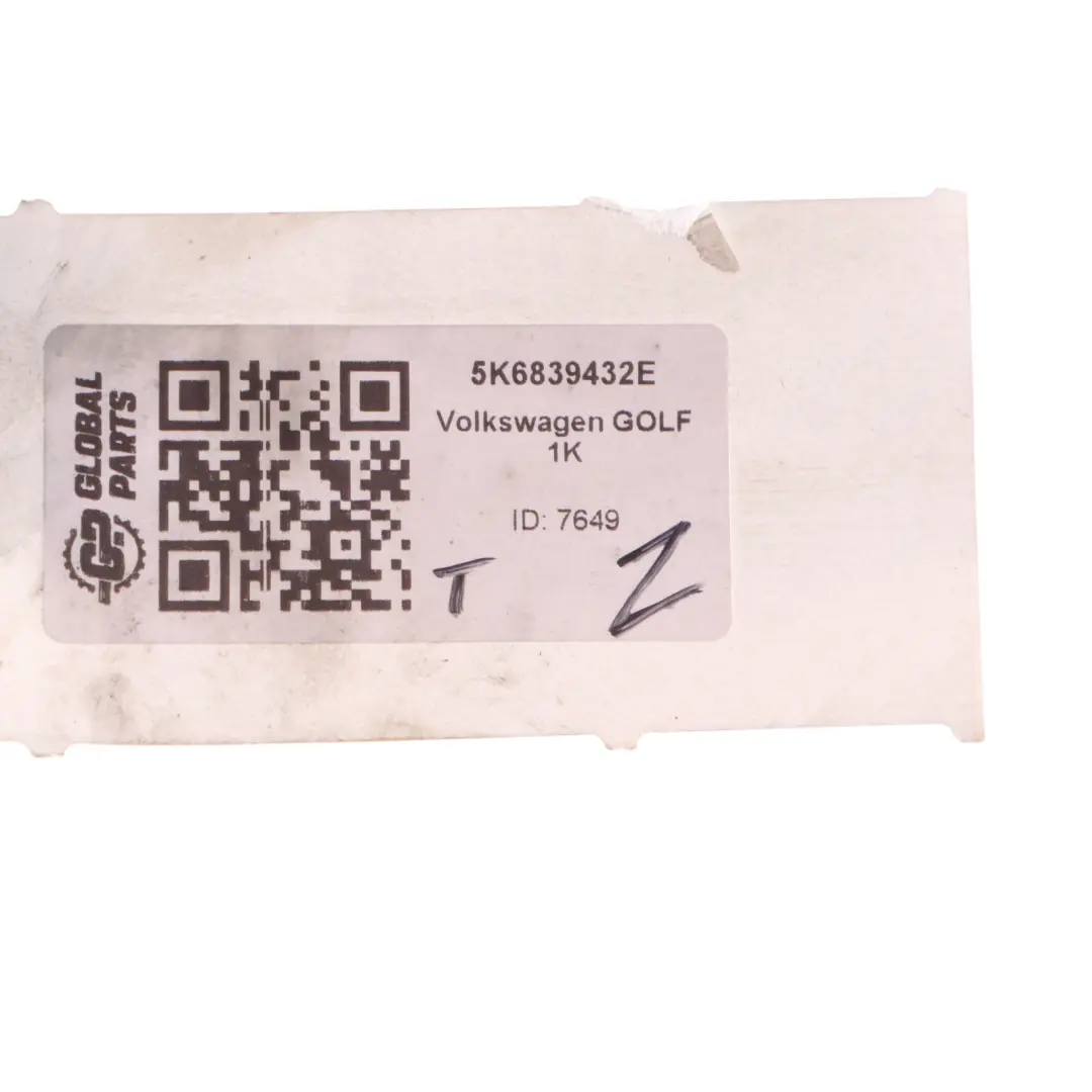 Volkswagen Golf 6 Window Seal Door Rear Right O/S Sealing Gasket 5K6839432E