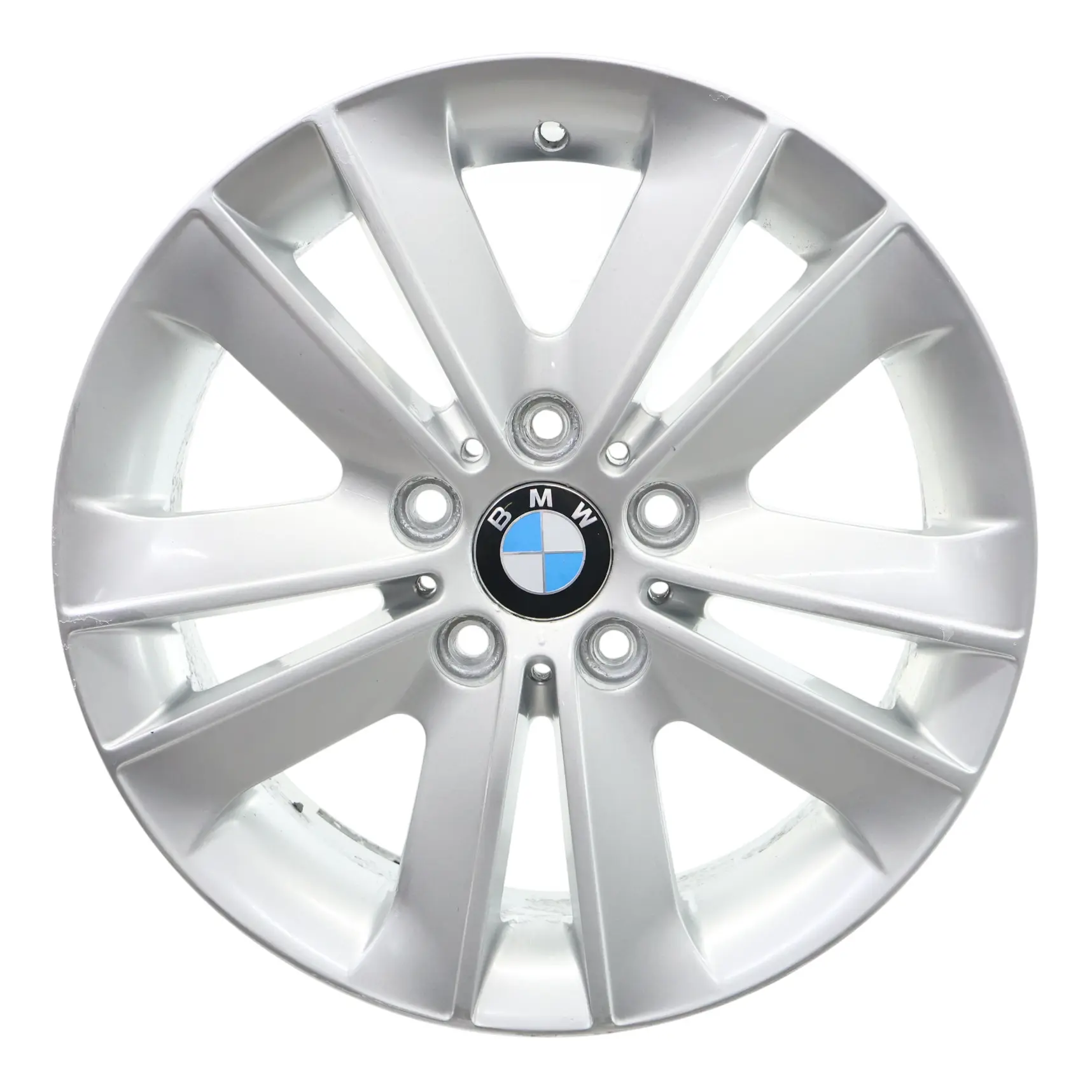 BMW 1 E81 E87 Silver Wheel Alloy Rim 17" V-Spoke 141 ET:47 7J 6775621 6762888