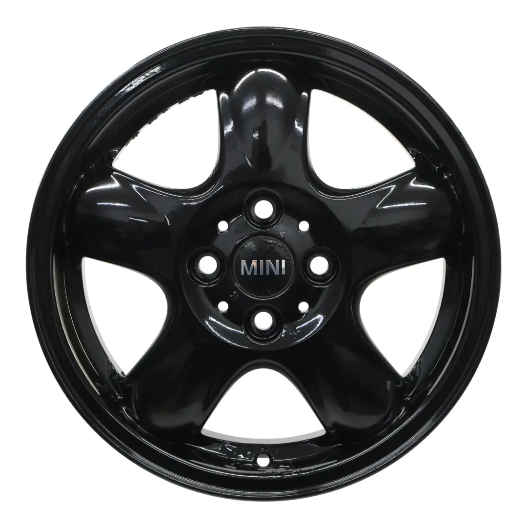 Mini Cooper One R50 R55 R56 Black Wheel Alloy Rim 15" 5-Start Spooler 100