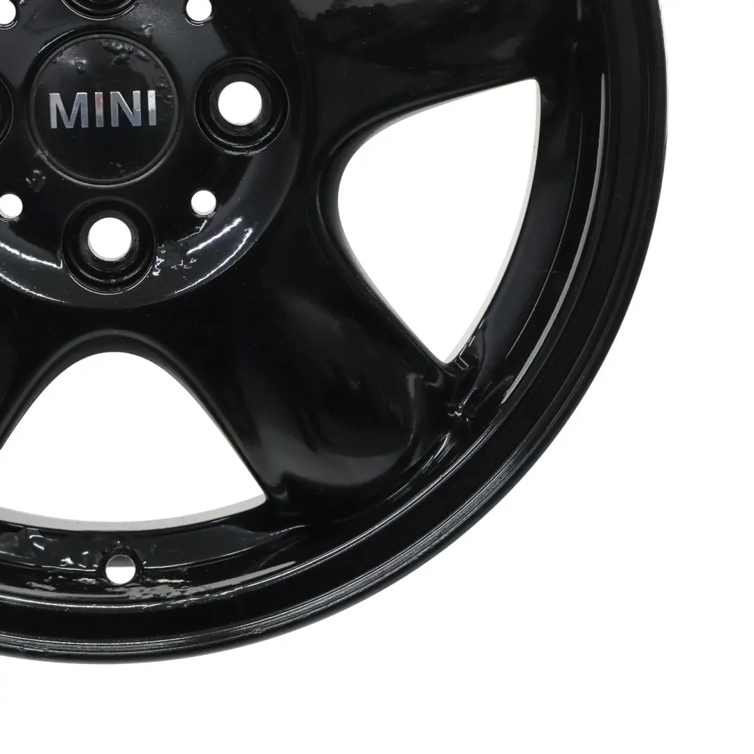 Mini Cooper One R50 R55 R56 Black Wheel Alloy Rim 15" 5-Start Spooler 100