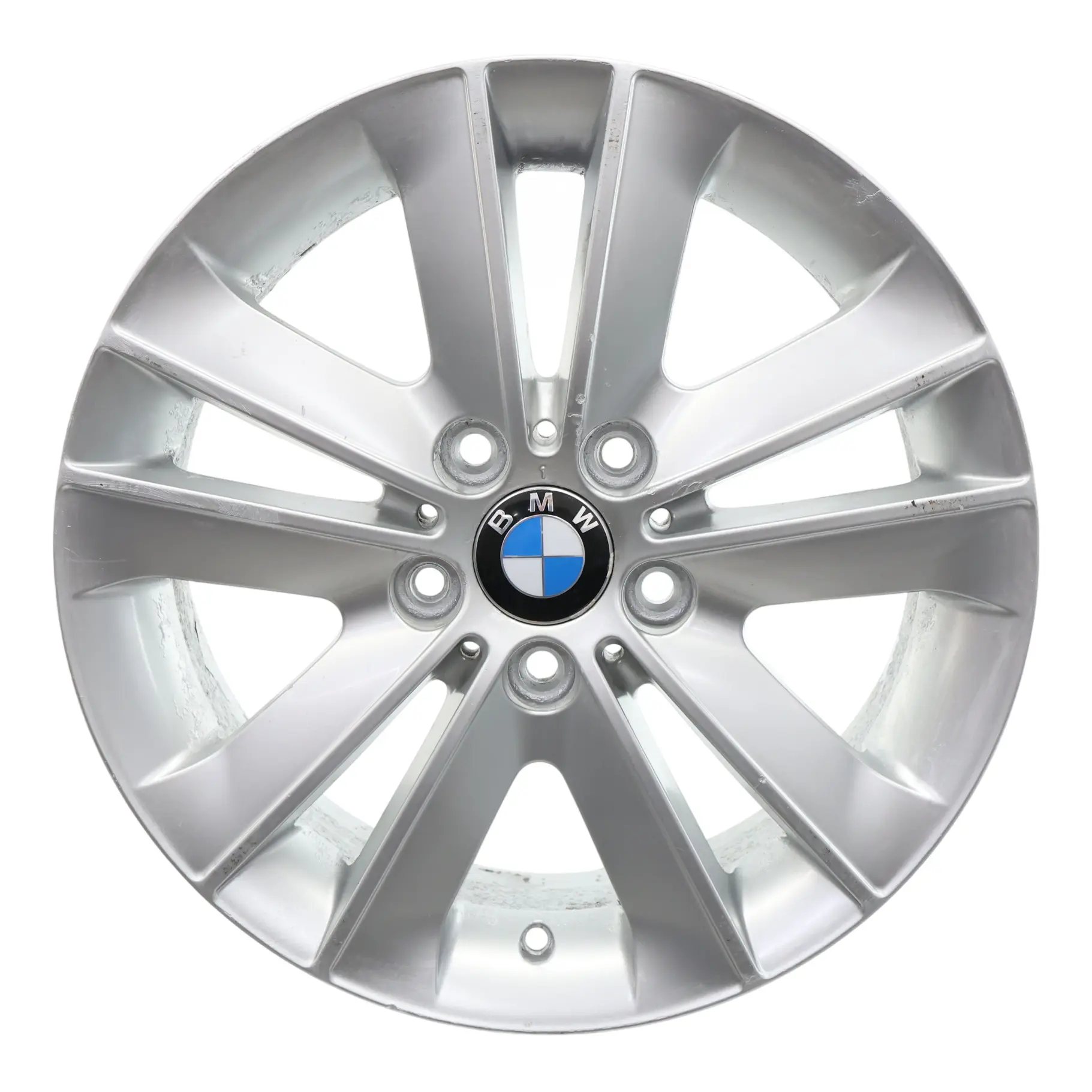 BMW E81 E82 E87 E88 Silver Wheel Alloy Rim 17" V-spoke 141 7J ET:47