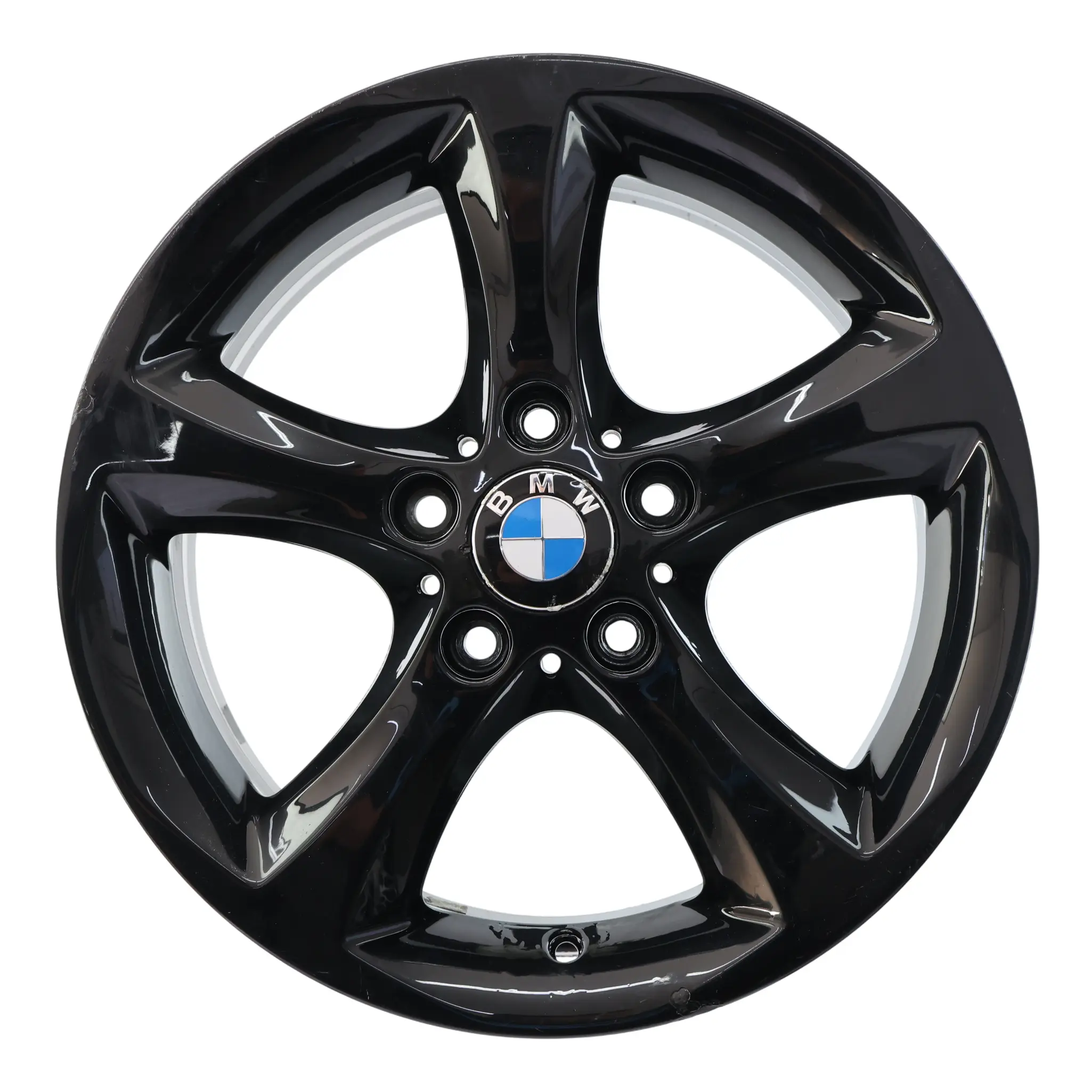 BMW 1 E81 E87 Noir Jantes Alu Alliage Rayons en etoile 256 7J ET:47 6778219