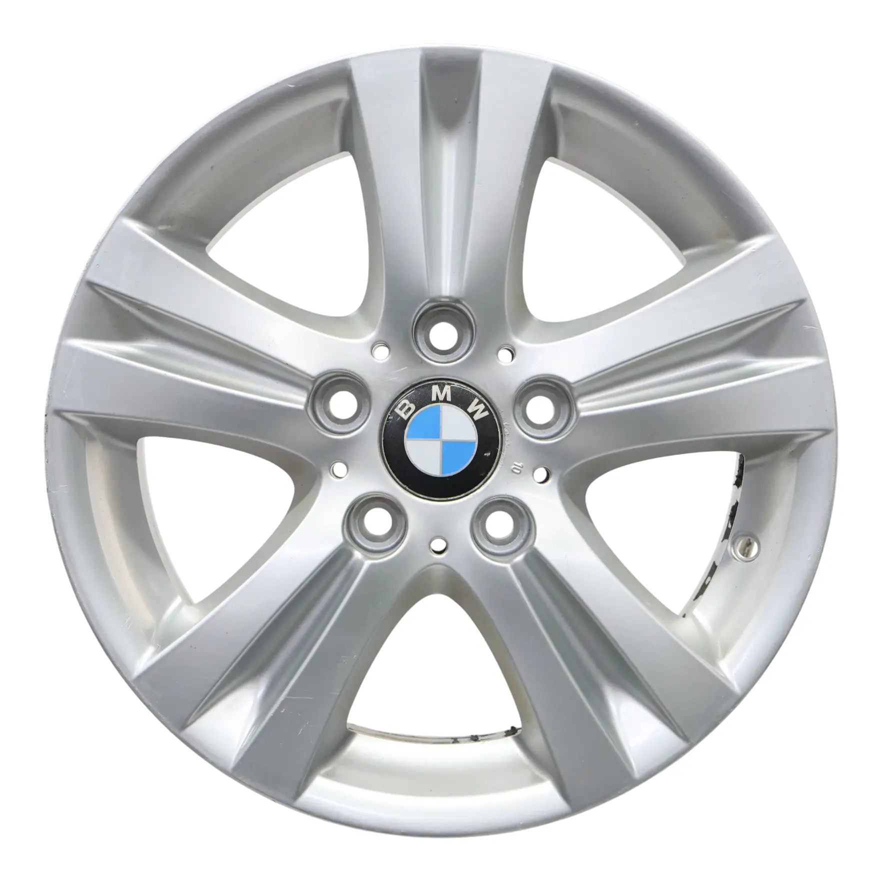 BMW E81 E87 E88 Jante argentée en alliage 16" 7J ET:44 Double Spoke 222 6779696