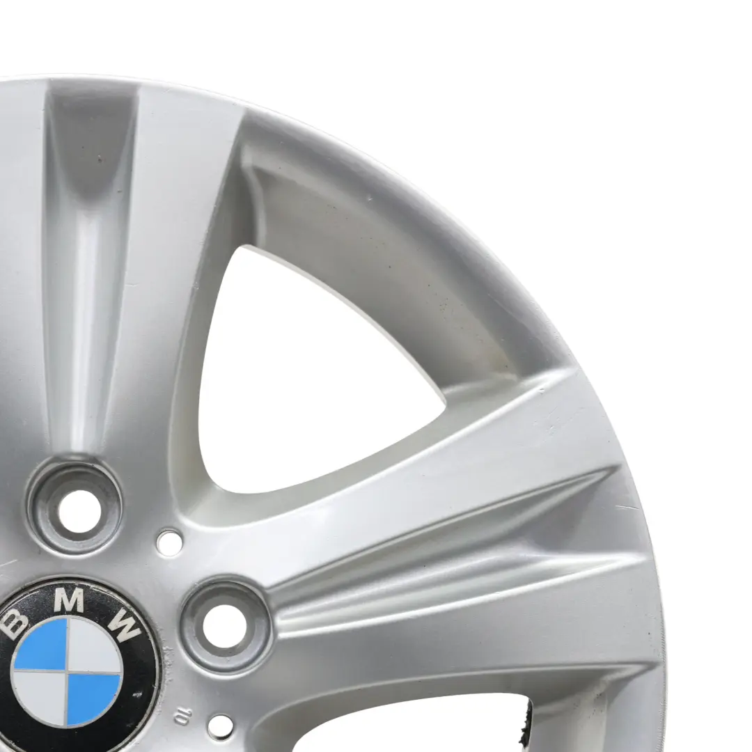 BMW E81 E87 E88 Silberne Leicht metall felge 16" 7J ET:44 Doppel speiche 6779696