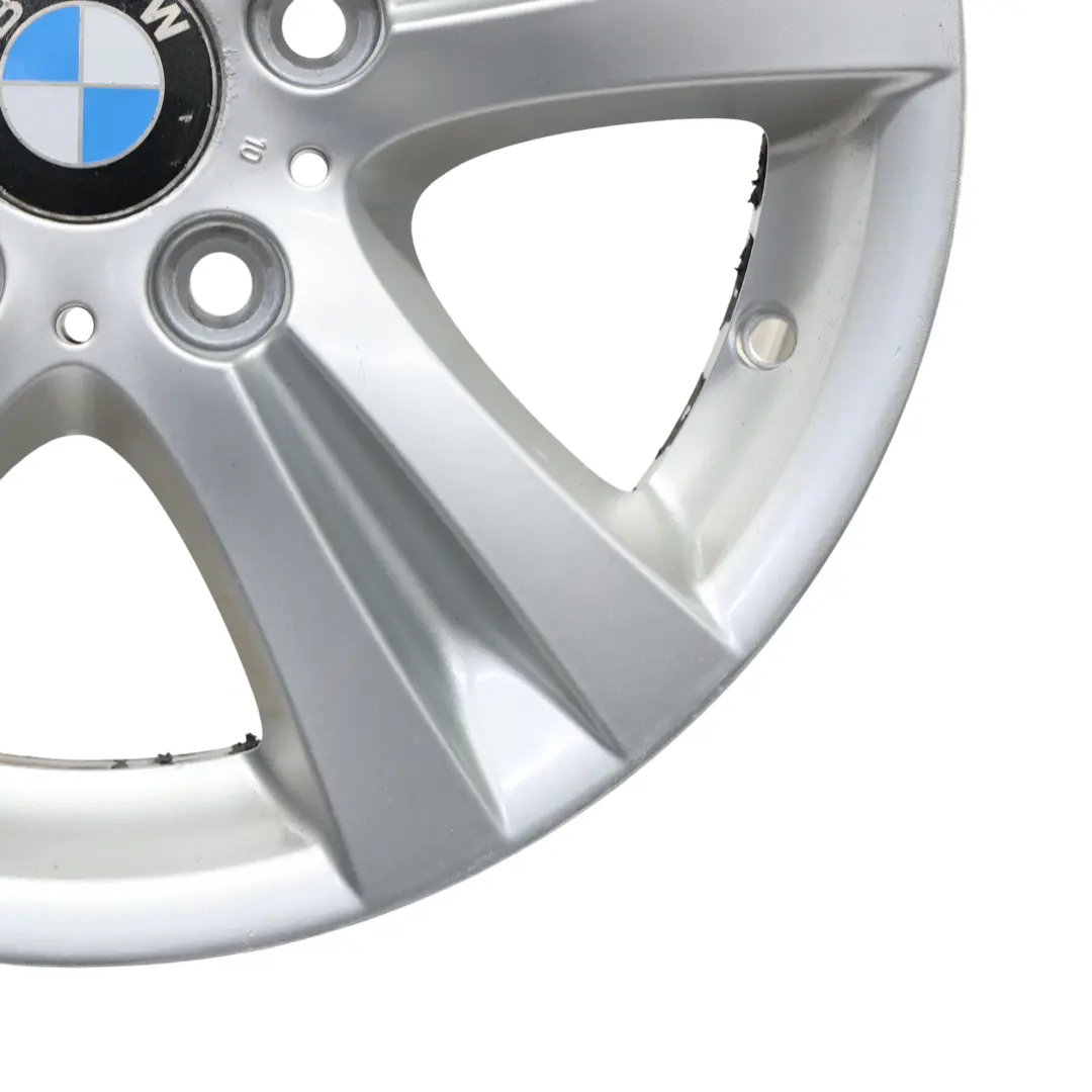 BMW E81 E87 E88 Silberne Leicht metall felge 16" 7J ET:44 Doppel speiche 6779696