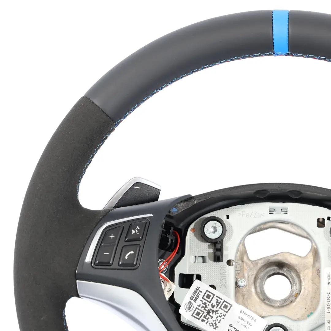 BMW E87 E90 E91 LCI NOUVEAU Volant Cuir Noir M-Sport Look Changement de Vitesse