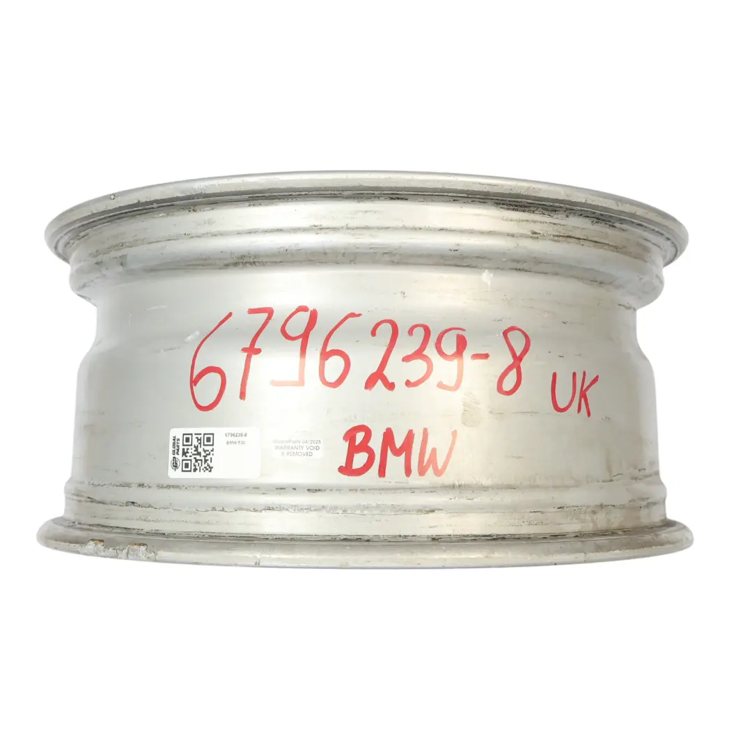 BMW F30 F31 F32 Silver Alloy Wheel Rim 17" Double Spoke 392 ET:37 7,5J 6796239