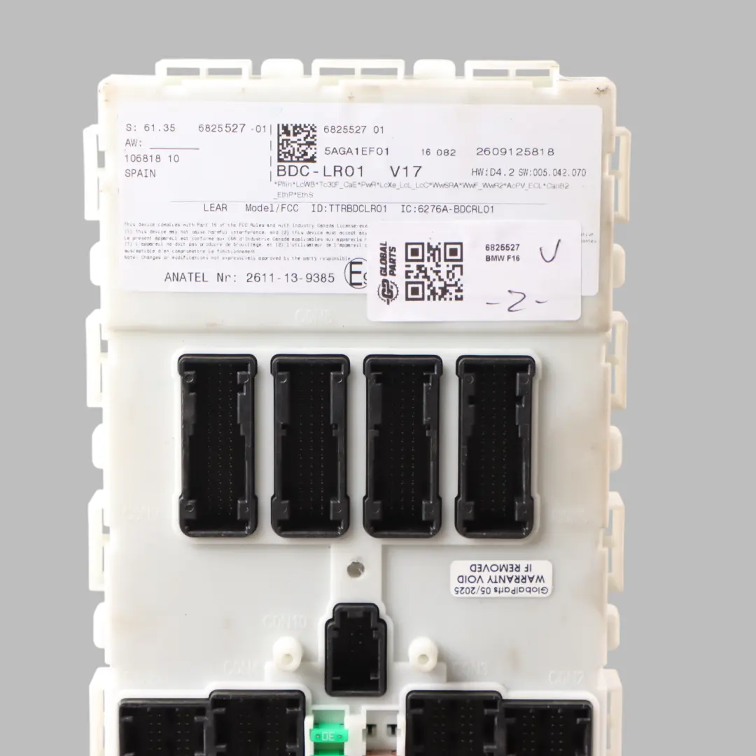 Body Domain Controller BDC Control Unit Module LR01 ECU BMW F15 F16 - SKU 6825527 - Part number 6825527
