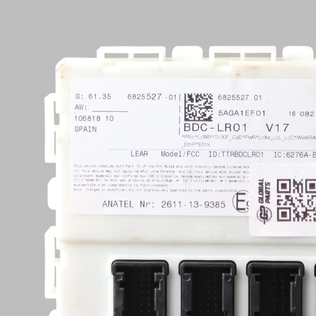 Body Domain Controller BDC Control Unit Module LR01 ECU BMW F15 F16 - SKU 6825527 - Part number 6825527