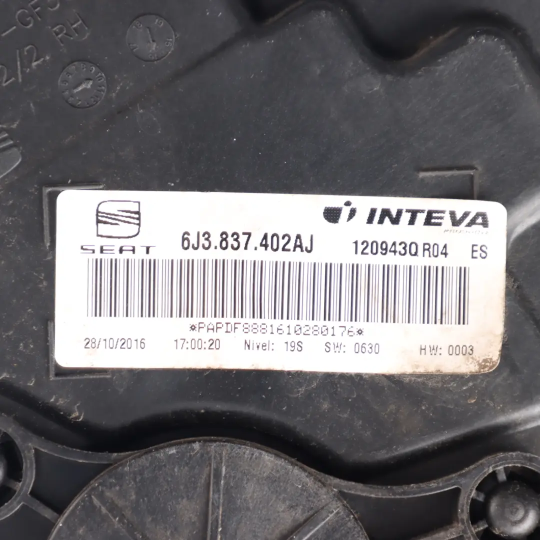 6J Window Lifter Door Regulator Front Left N/S Seat Ibiza - SKU 6J3837462 - Part number 6J3837462