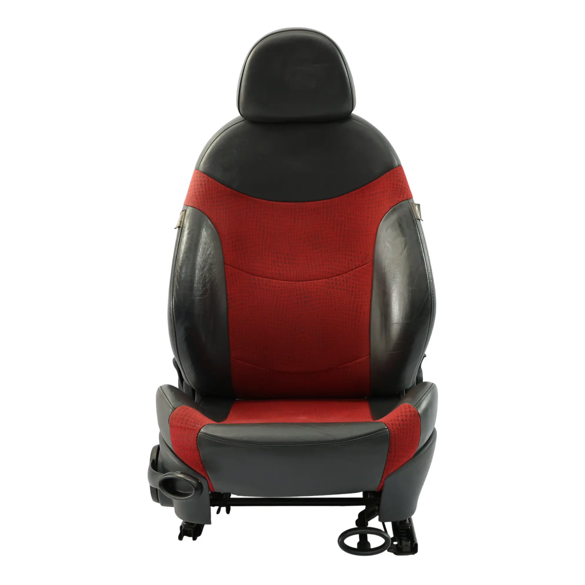 Mini Cooper One R50 Front Sport Seat Left N/S Kaleido Cloth Leather Tartan Red