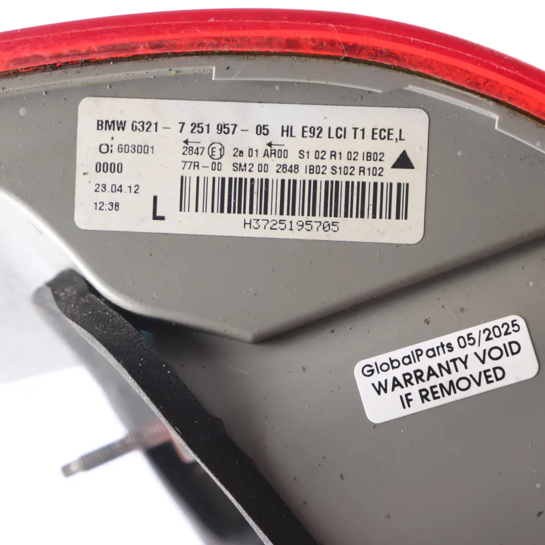 BMW E92 LCI Lampa Tył Tylna Lewa LED 7251957