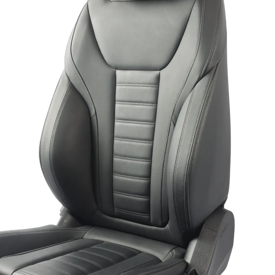 Front Seat BMW G20 G21 Sport Left N/S Leather Vernasca Black Gray Stitch
