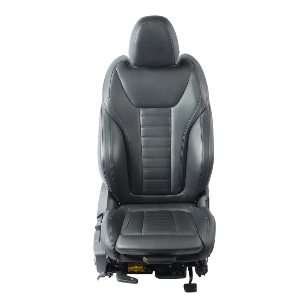 Front Seat BMW G20 G21 Sport Right O/S Leather Vernasca Black Gray Threads