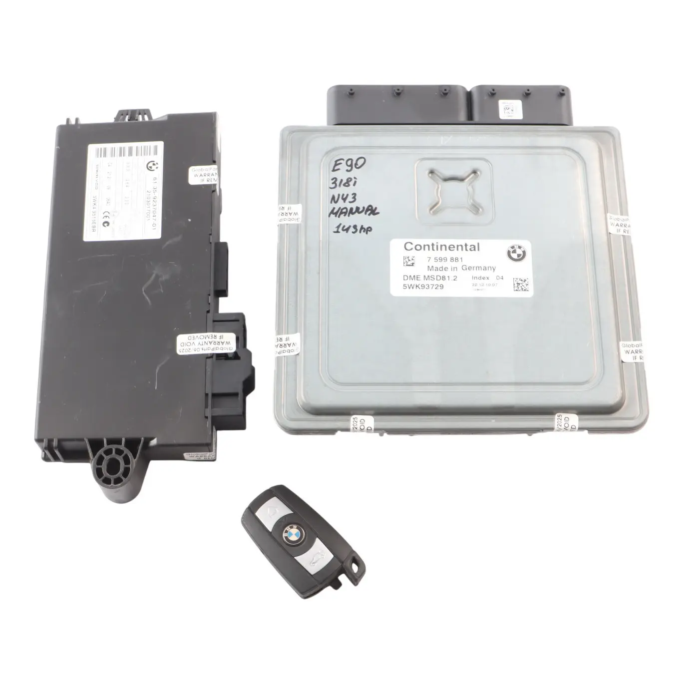 BMW E87 LCI E90 120i 320i Petrol N43 170HP ECU KIT DME 7599881 CAS3 Key Manual