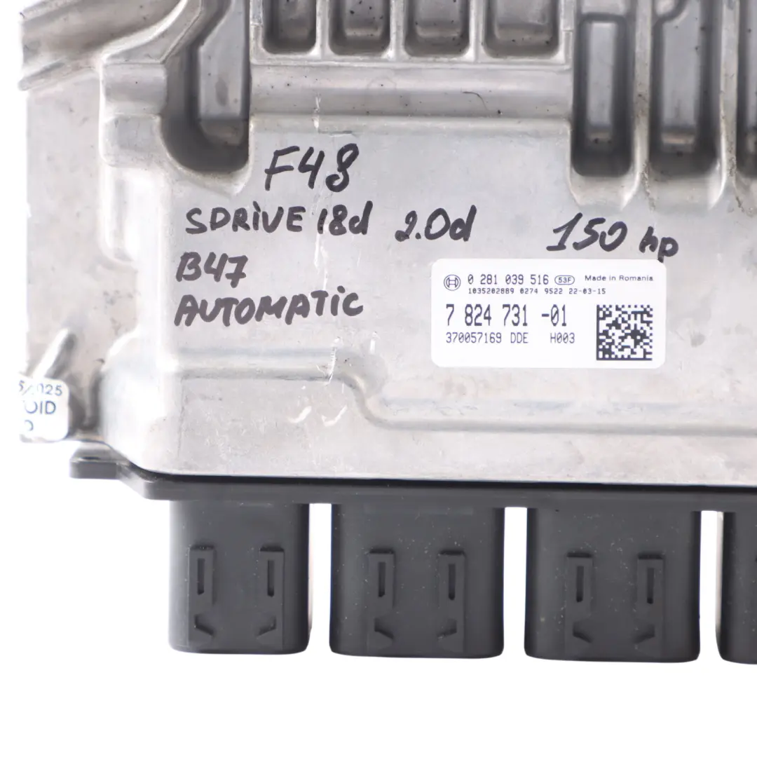 BMW X1 F48 sDrive 18d B47 150HP Engine Unit ECU Kit DDE 7824731 Automatic