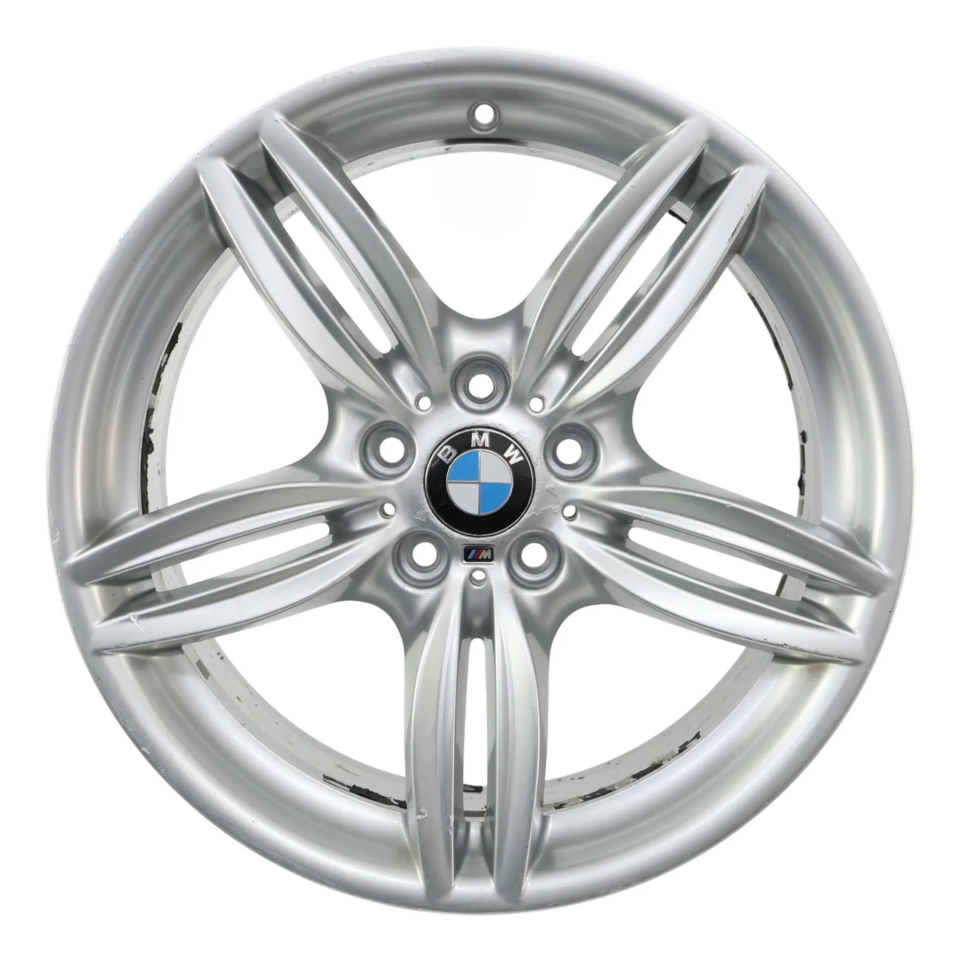 BMW F10 F12 Silver Rear Wheel Alloy Rim M Double Spoke 351 9J 19" ET:44 7842653