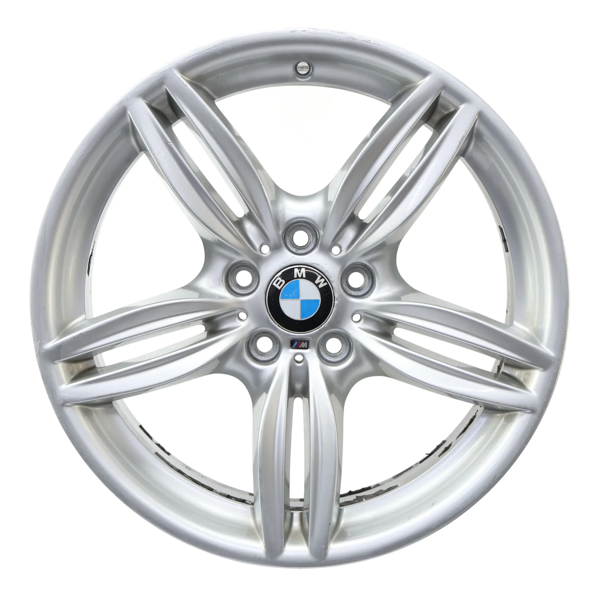BMW F10 F12 Silver Rear Wheel Alloy Rim M Double Spoke 351 9J 19" ET:44 7842653