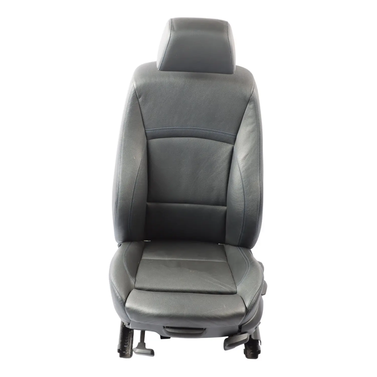 Front Seat BMW E90 E91 LCI Left N/S M Sport Black Leather Dakota Blue Stitching