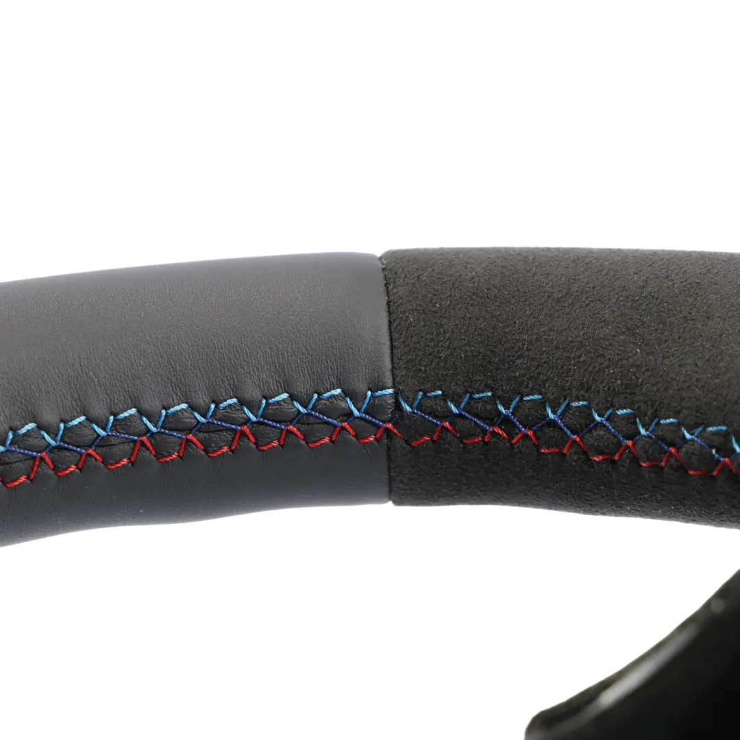 BMW F10 F11 F07 M Sport NUOVO volante in pelle nera Alcantara Cambio al volante