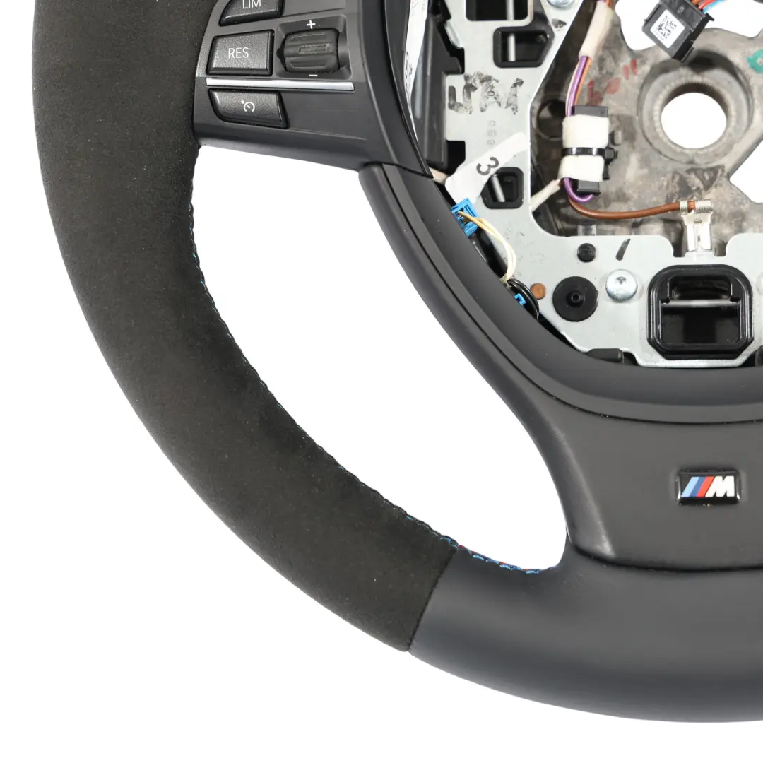 BMW F10 F11 F07 M Sport NUOVO volante in pelle nera Alcantara Cambio al volante