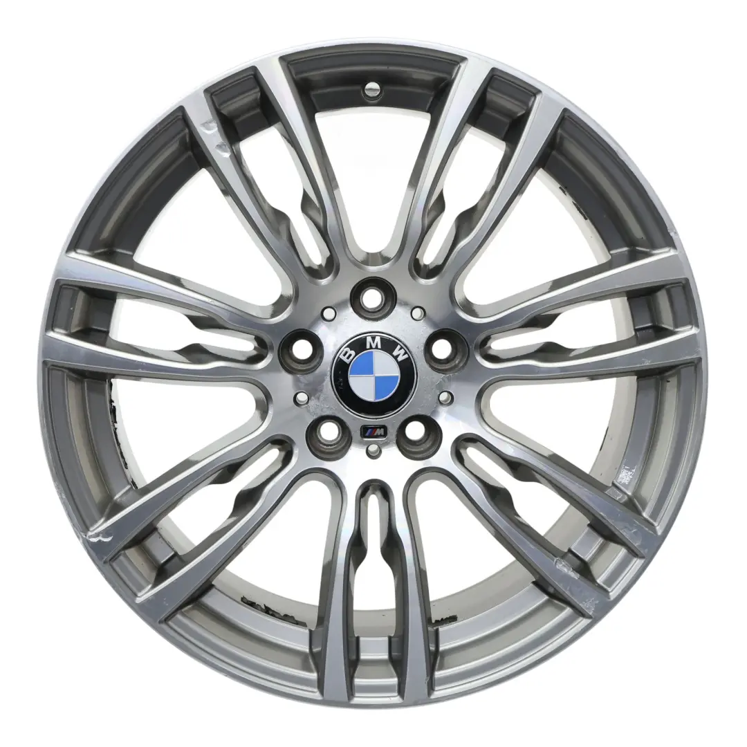 BMW F30 F31 Rear Silver Alloy Wheel Rim 19" ET:47 8,5J M Star Spoke 7845883