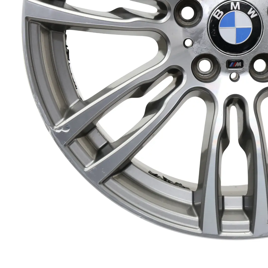 BMW F30 F31 Rear Silver Alloy Wheel Rim 19" ET:47 8,5J M Star Spoke 7845883