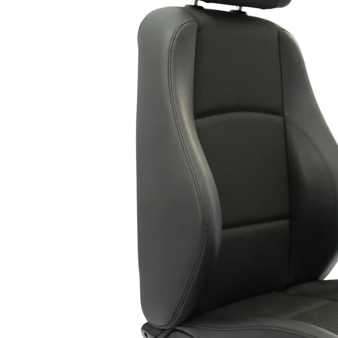 Vorderseite Sitz BMW E81 E82 M Sport Links Seite Schwarzer Stoff / Kunstleder