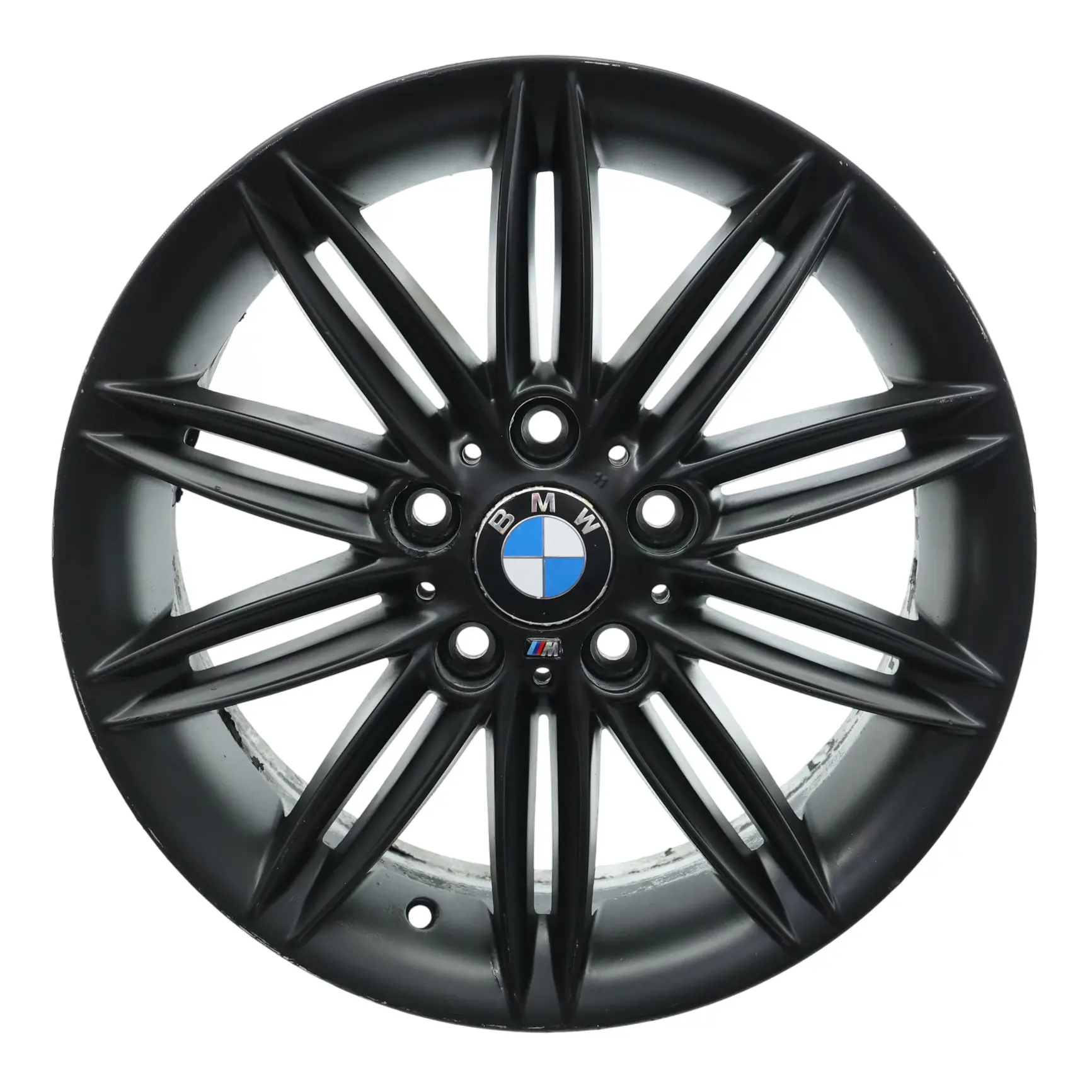 BMW E81 E82 E87 E88 Schwarz Alu felge 17" 7J ET:47 M Doppel Speiche 207