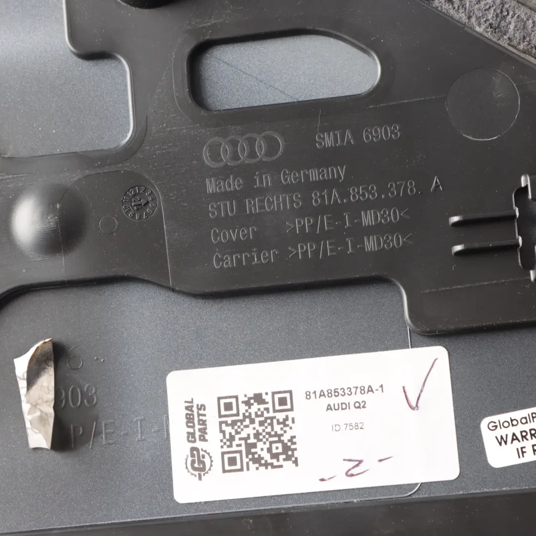 Audi Q2 GA Rear Exterior C Pillar Trim Cover Panel Right O/S Primed 81A853378A