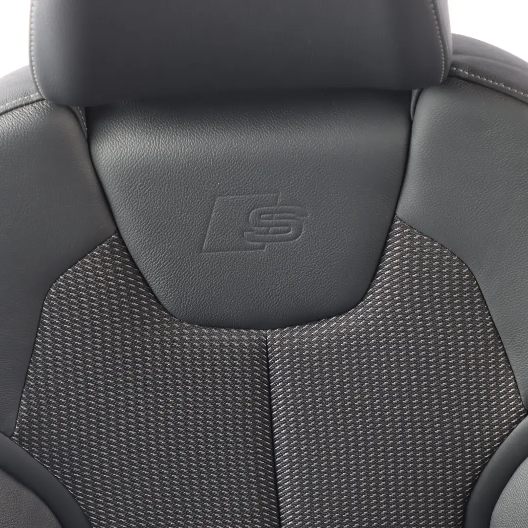 Audi Q2 GA Fotel Przód Prawy Przedni S Line Pół Skóra Czarno Szary