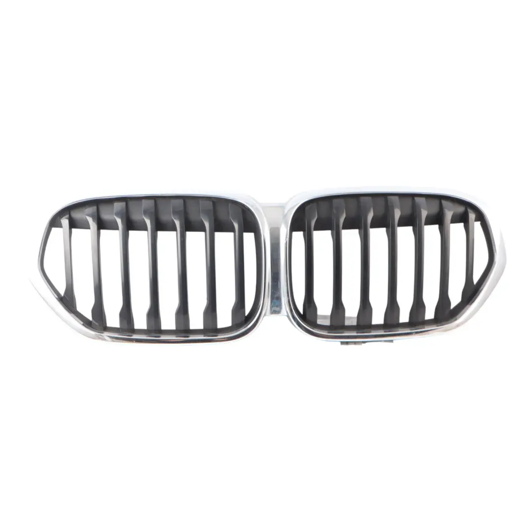 BMW X1 F48 LCI Front Bumper Centre Grille Kidney Trim Panel 8493450 Chrome