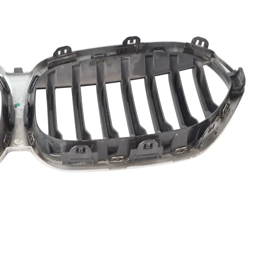 BMW X1 F48 LCI Front Bumper Centre Grille Kidney Trim Panel 8493450 Chrome