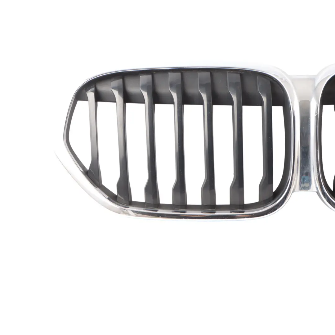 BMW X1 F48 LCI Front Bumper Centre Grille Kidney Trim Panel 8493450 Chrome