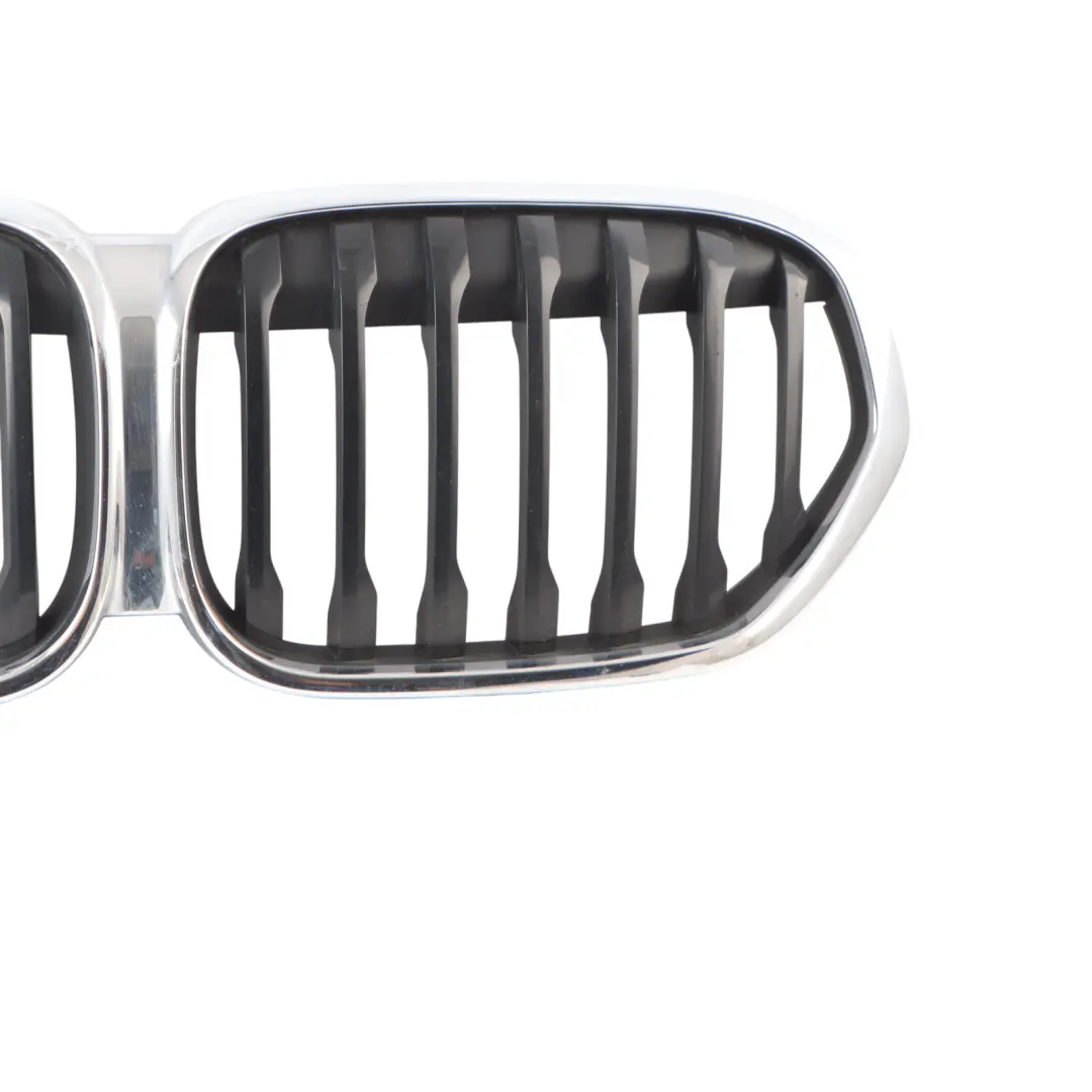 BMW X1 F48 LCI Front Bumper Centre Grille Kidney Trim Panel 8493450 Chrome