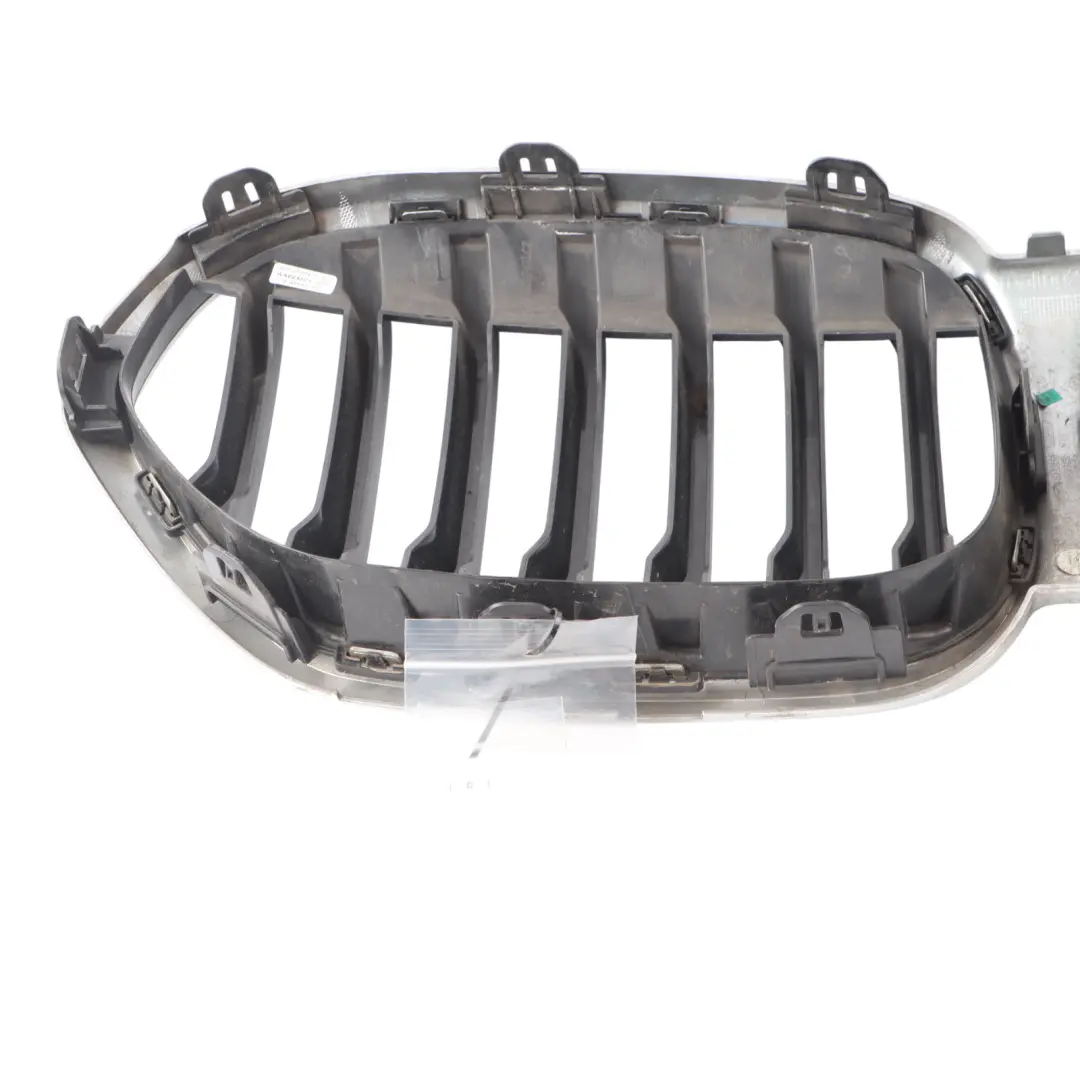 BMW X1 F48 LCI Front Bumper Centre Grille Kidney Trim Panel 8493450 Chrome