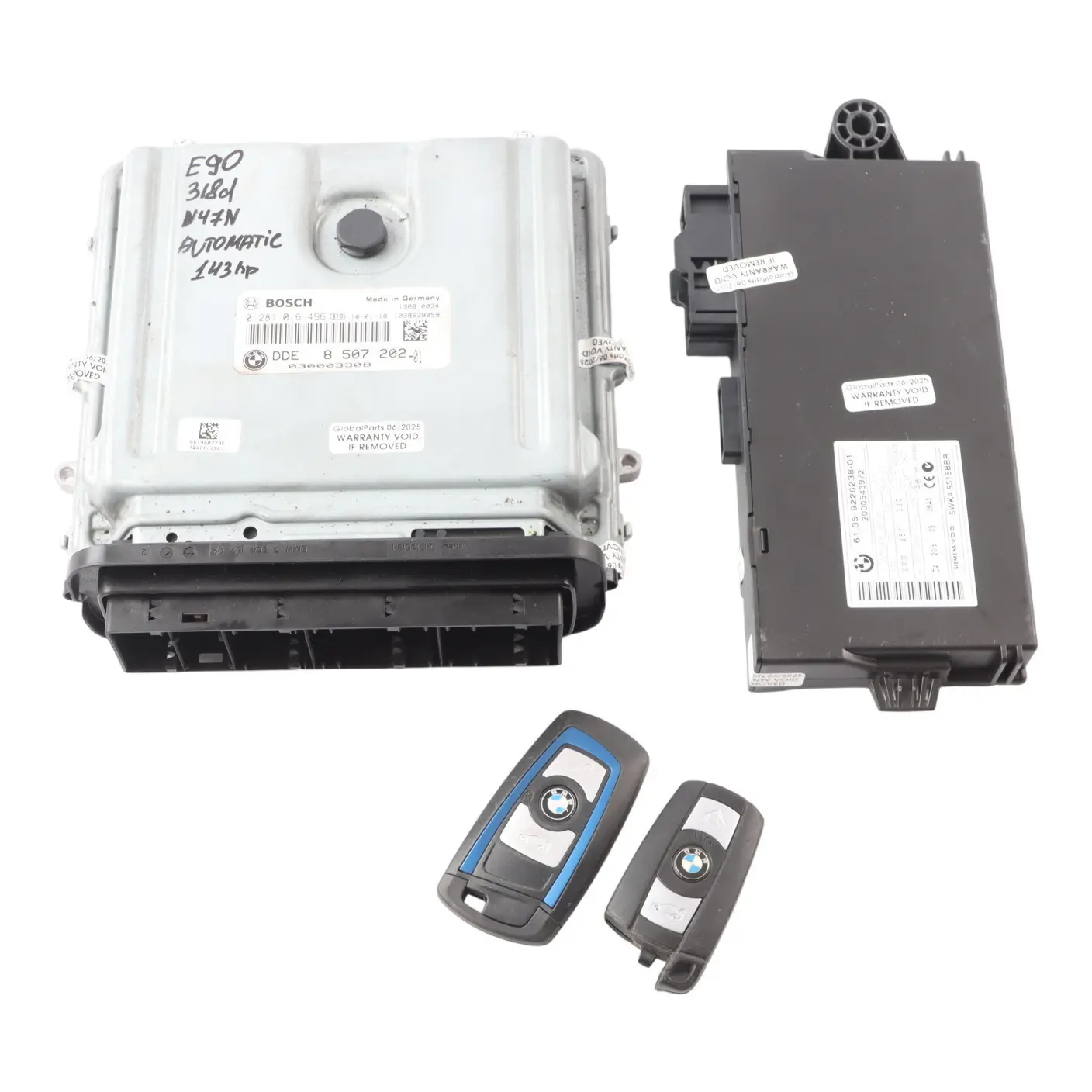 BMW E90 E91 LCI 318d N47N 143HP Engine Control ECU Kit DDE 8507202 Automatic