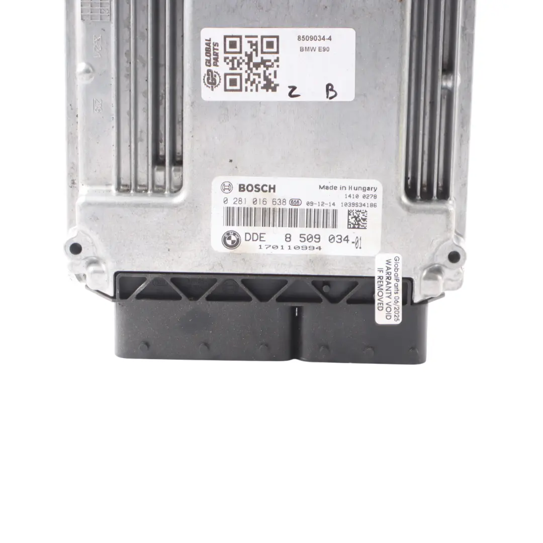 BMW E60 LCI E90 E91 325d 525d M57N2 197HP Engine ECU DDE 8509034 Manual
