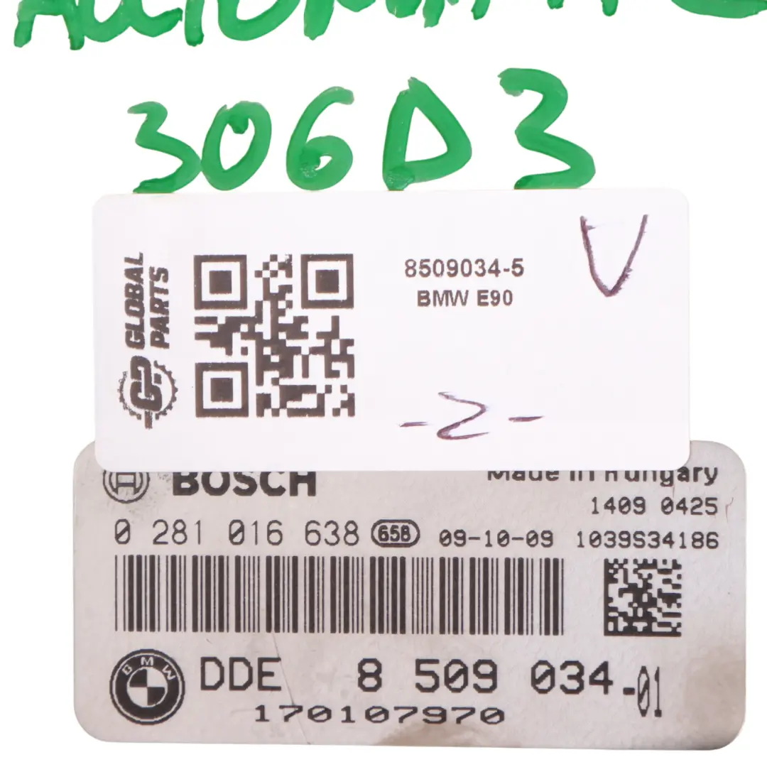 BMW E60 LCI E90 325d 525d M57N2 197HP Engine ECU Kit DDE 8509034 Automatic