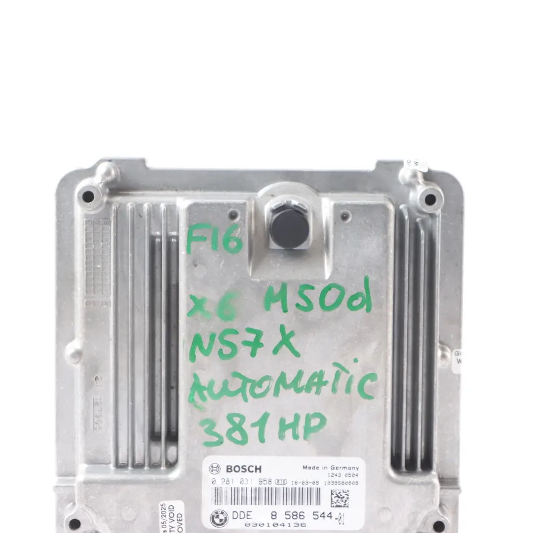 BMW X5 F15 X6 F16 M50D N57X 381HP Diesel Control ECU DME 8572042 Automatic
