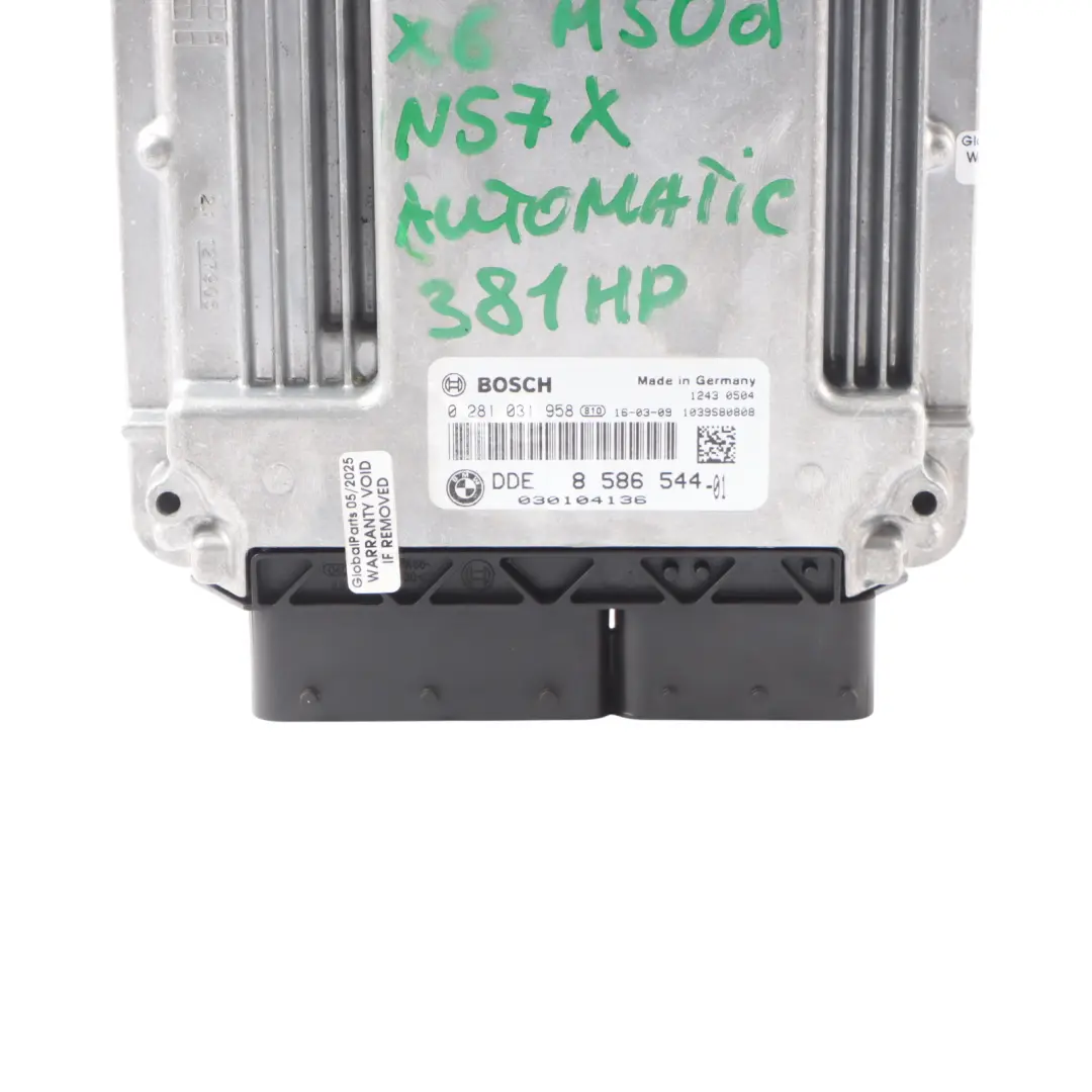 BMW X5 F15 X6 F16 M50D N57X 381HP Diesel Control ECU DME 8572042 Automatic