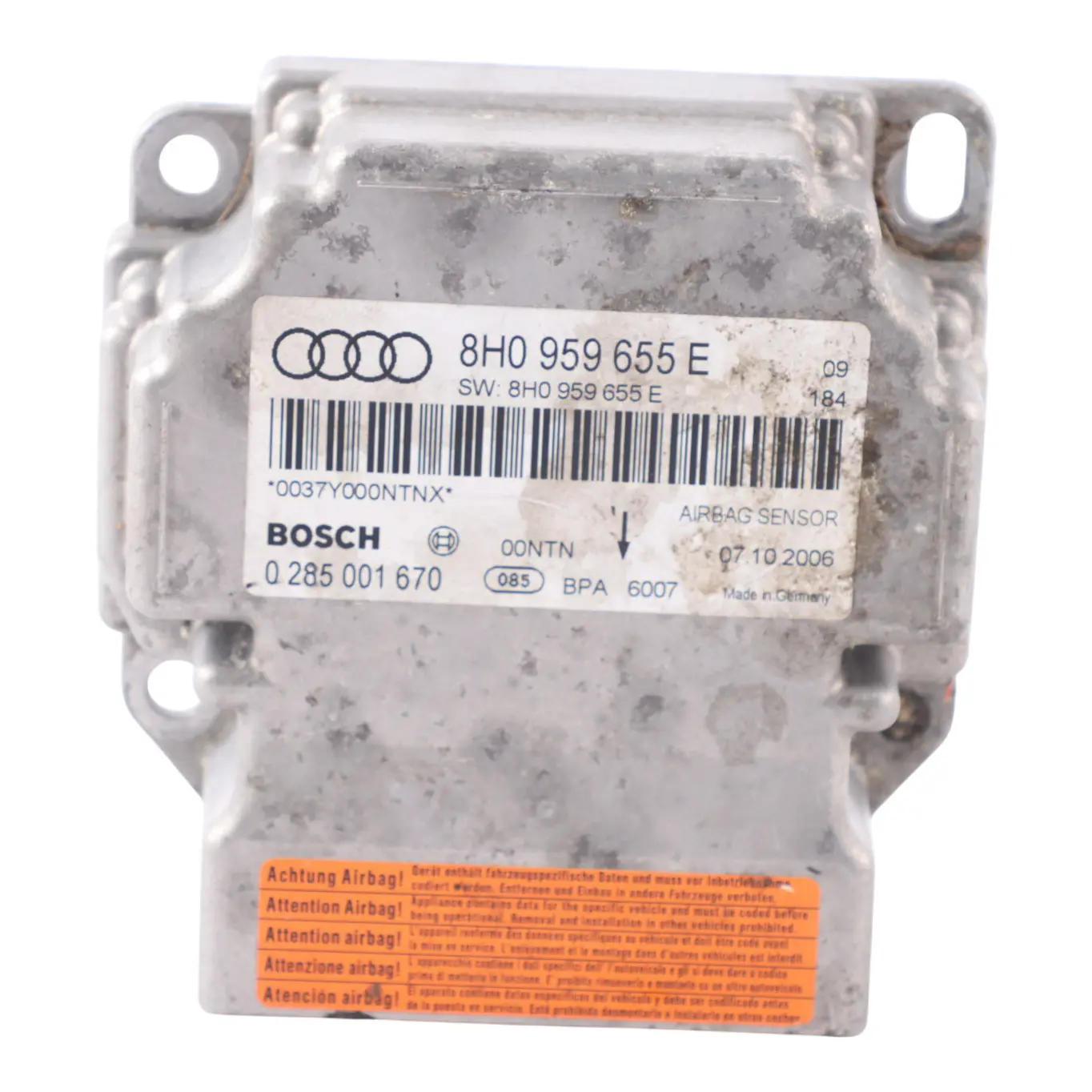 Audi A4 S4 B7 Cabrio Air Module Control Unit ECU Impact Sensor 8H0959655E